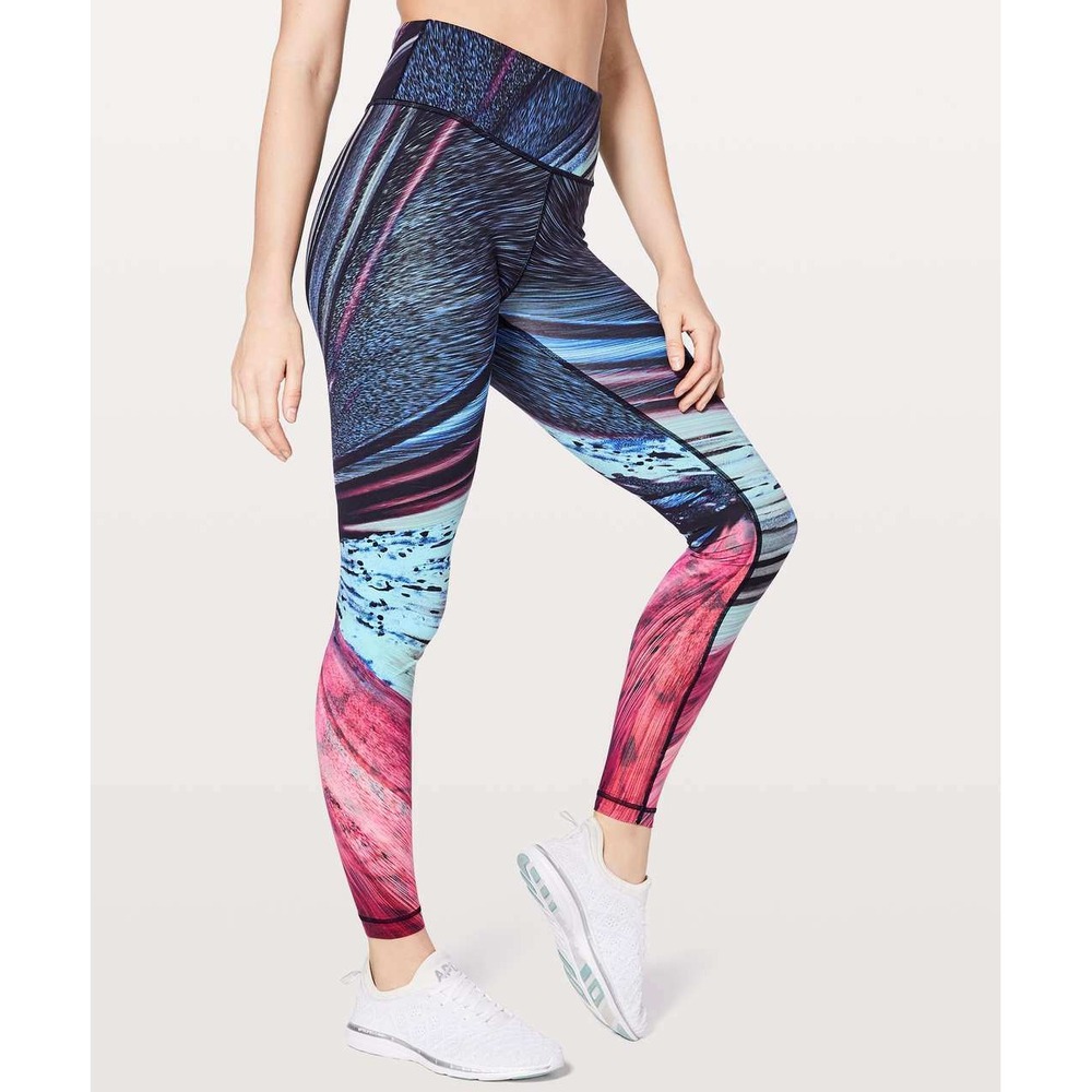 Lululemon Speed Wunder Tight Nulux Leggings Women Size 6 Electrobeam Speed Multi